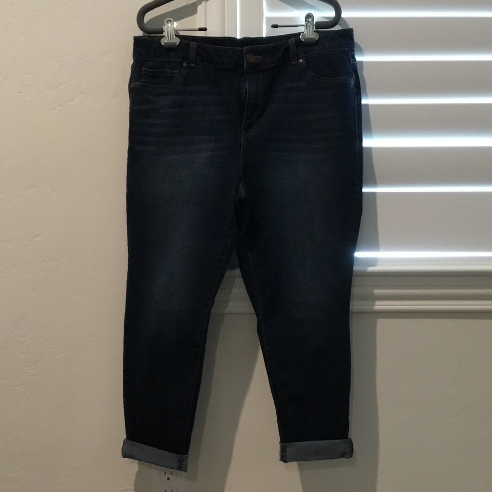 d. jeans Dark Blue Boyfriend Jeans - Rolled Cuff